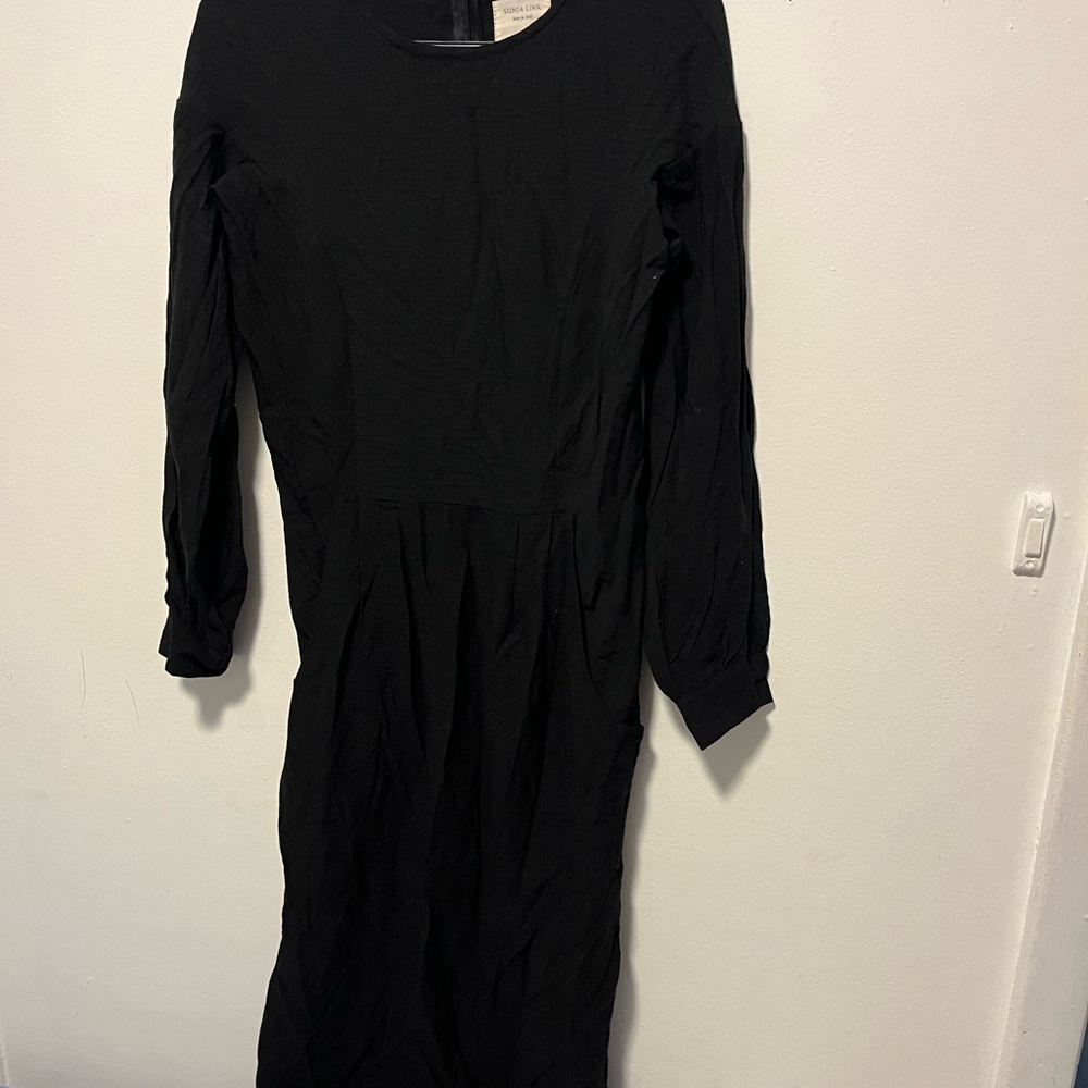 Chic Black Long Sleeve Dress
